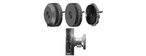 Freins pneumatiques à simple disque et modules de freinage d'un seul coté à forts couple modèles OWB250P-300P-350P pour contrôle de tension